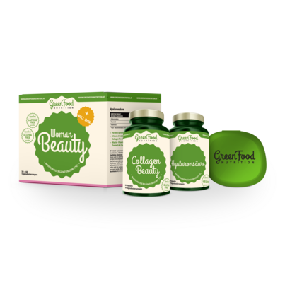 GreenFood Nutrition Woman Beauty + Pillbox ( Collagen + Hyaluronsäure ), A-Nr.: 5634979 - 01