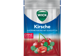 Sie sehen eine Packung WICK WILDKIRSCHE&EUKALYPTUS zfr.72g,Btl., Produktbild: 01 WICK WILDKIRSCHE&EUKALYPTUS zfr.72g,Btl., A-Nr.: 3833580 - 01