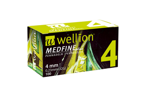 WELL104 Wellion MEDFINE plus Pennadeln, 4 mm, 100 Stück, A-Nr.: 3480064 - 01