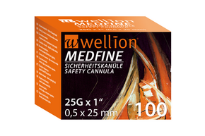 WELL23-25 Wellion MEDFINE Kanüle 25G x 1“, 0,5 x 25 mm, A-Nr.: 5435240 - 01