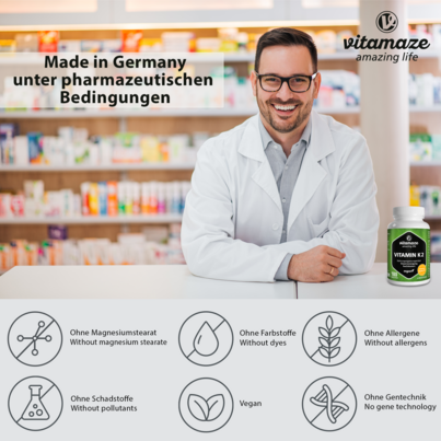 Vitamaze Vitamin K2 200mcg hochdosiert vegan, A-Nr.: 5179305 - 03