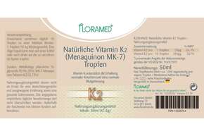 Sie sehen eine Packung Floramed Vitamin D2 (Menaquinon MK-7) Tropfen natürlich, Produktbild: 01 Floramed Vitamin D2 (Menaquinon MK-7) Tropfen natürlich, A-Nr.: 5106737 - 01