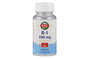 Sie sehen eine Packung Supplementa Vitamin B1 Thiamin 100 mg Tabletten, Produktbild: 01 Supplementa Vitamin B1 Thiamin 100 mg Tabletten, A-Nr.: 5396132 - 01