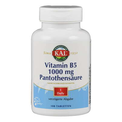 Supplementa Vitamin B5 1000 mg Pantothensäure Tabletten, A-Nr.: 5396422 - 01