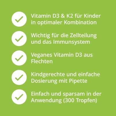 Vitamin D3 + K2 Tropfen Kinder vegan, A-Nr.: 5636168 - 02