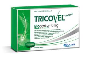 Sie sehen eine Packung Tricovel Tabletten, Produktbild: 01 Tricovel Tabletten, A-Nr.: 3447115 - 01