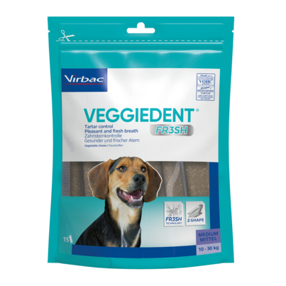 Veggiedent Fr3sh M - Kaustreifen für Hunde von 10 bis 30 kg Körpergewicht, A-Nr.: 4877674 - 01