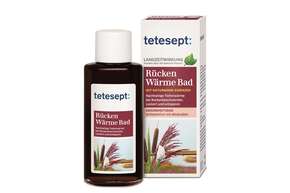 Sie sehen eine Packung tetesept Gesundheitsbad Rücken Wärme Bad, Produktbild: 01 tetesept Gesundheitsbad Rücken Wärme Bad, A-Nr.: 3866929 - 01