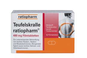 Teufelskralle ratiopharm® 480 mg Filmtabletten, A-Nr.: 3920907 - 01