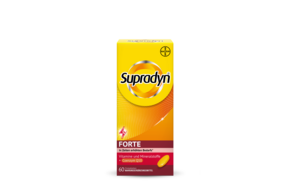 Sie sehen eine Packung Supradyn® FORTE Filmtabletten, Produktbild: 01 Supradyn® FORTE Filmtabletten, A-Nr.: 4332466 - 01