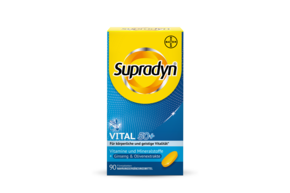 Sie sehen eine Packung Supradyn® VITAL 50+ - Filmtabletten, Produktbild: 01 Supradyn® VITAL 50+ - Filmtabletten, A-Nr.: 4184959 - 01