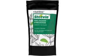 Sie sehen eine Packung vitaldoc® Steevia WIE ZUCKER - STREUSÜSSE, Produktbild: 01 vitaldoc® Steevia WIE ZUCKER - STREUSÜSSE, A-Nr.: 5619833 - 01