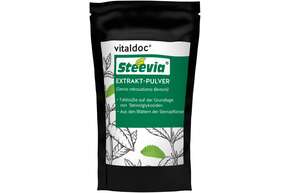 Sie sehen eine Packung vitaldoc® Steevia EXTRAKT-PULVER Nachfüllbeutel, Produktbild: 01 vitaldoc® Steevia EXTRAKT-PULVER Nachfüllbeutel, A-Nr.: 5619750 - 01