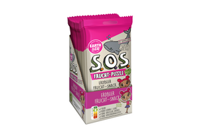 Sie sehen eine Packung S.O.S. Frucht-Puzzle Erdbeer - Display 20 Stk., Produktbild: 01 S.O.S. Frucht-Puzzle Erdbeer - Display 20 Stk., A-Nr.: 5684121 - 01