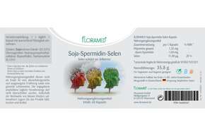 Sie sehen eine Packung Floramed Soja Spermidin Selen, Produktbild: 01 Floramed Soja Spermidin Selen, A-Nr.: 5318907 - 01