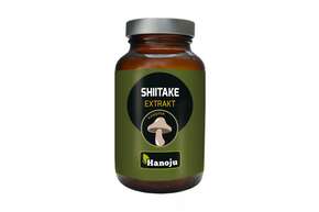 Sie sehen eine Packung Shiitake Extrakt Tabletten Hanoju, Produktbild: 01 Shiitake Extrakt Tabletten Hanoju, A-Nr.: 4385422 - 01