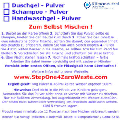 Duschgel Pulver Frozen Kiwi StepOne, A-Nr.: 5454220 - 03