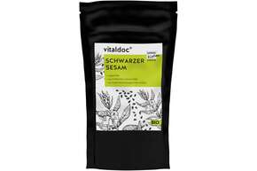 Sie sehen eine Packung vitaldoc® BIO Schwarzer Sesam, ungeschält, Produktbild: 01 vitaldoc® BIO Schwarzer Sesam, ungeschält, A-Nr.: 5619721 - 01