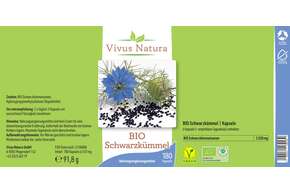 Sie sehen eine Packung Bio Schwarzkümmel Kapseln, Produktbild: 01 Bio Schwarzkümmel Kapseln, A-Nr.: 5758888 - 01