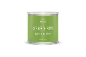 Sie sehen eine Packung Rote Beete Pulver 200g, Produktbild: 01 Rote Beete Pulver 200g, A-Nr.: 4546836 - 01