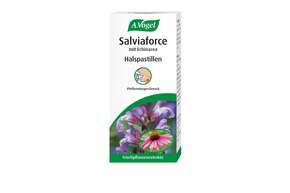 Sie sehen eine Packung A.Vogel Salviaforce mit Echinacea Halspastillen, Produktbild: 01 A.Vogel Salviaforce mit Echinacea Halspastillen, A-Nr.: 5460172 - 01