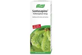 Sie sehen eine Packung A.Vogel Santasapina Fichtenspitzen-Sirup ohne Alkohol, Produktbild: 01 A.Vogel Santasapina Fichtenspitzen-Sirup ohne Alkohol, A-Nr.: 3053480 - 01