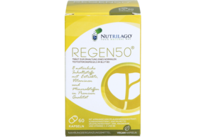 Sie sehen eine Packung REGEN50 NUTRILAGO KAPSELN (60 ST), Produktbild: 01 REGEN50 NUTRILAGO KAPSELN (60 ST), A-Nr.: 5814730 - 01