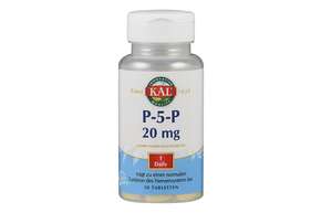 Sie sehen eine Packung Supplementa P-5-P (Pyridoxal-5-Phosphat) 20 mg Tabletten, Produktbild: 01 Supplementa P-5-P (Pyridoxal-5-Phosphat) 20 mg Tabletten, A-Nr.: 5396333 - 01