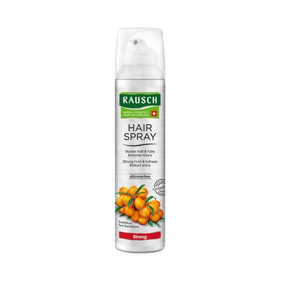 Sie sehen eine Packung RAUSCH HAIRSPRAY Strong Aerosol, Produktbild: 01 RAUSCH HAIRSPRAY Strong Aerosol, A-Nr.: 4568588 - 01