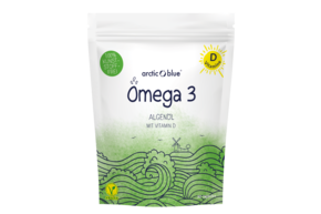 Sie sehen eine Packung Arctic Blue OMEGA 3 ALGENOEL DHA VIT D KPS ARB 90ST, Produktbild: 01 Arctic Blue OMEGA 3 ALGENOEL DHA VIT D KPS ARB 90ST, A-Nr.: 5450630 - 01