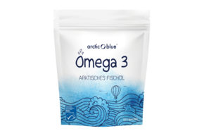 Sie sehen eine Packung Arctic Blue OMEGA 3 FISCHOEL ARKTIK KPS ARB 60ST, Produktbild: 01 Arctic Blue OMEGA 3 FISCHOEL ARKTIK KPS ARB 60ST, A-Nr.: 5450593 - 01