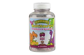 Sie sehen eine Packung Supplementa Dinosaurier MultiSaurus Kautabletten, Produktbild: 01 Supplementa Dinosaurier MultiSaurus Kautabletten, A-Nr.: 5395983 - 01