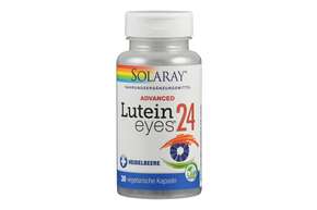Sie sehen eine Packung Supplementa Lutein-Eyes Advanced 24 Kapseln Solaray, Produktbild: 01 Supplementa Lutein-Eyes Advanced 24 Kapseln Solaray, A-Nr.: 5597793 - 01