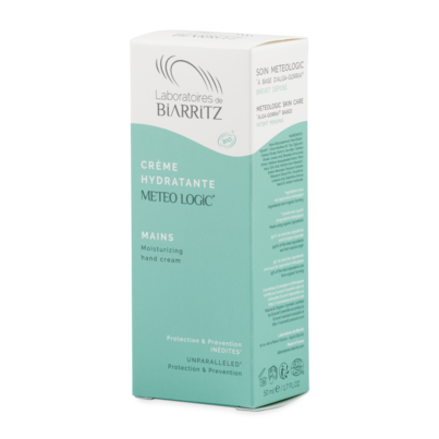 Sie sehen eine Packung Meteologic Feuchtigkeitscreme Hand Bio LDB, Produktbild: 03 Meteologic Feuchtigkeitscreme Hand Bio LDB, A-Nr.: 4832507 - 03