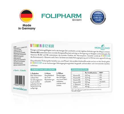 Vitamin B12 Kur, hochdosiert, 10 x 10 Trinkampullen, Waldfruchtgeschmack, A-Nr.: 5795725 - 04