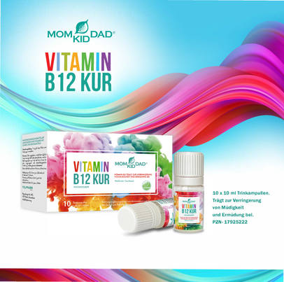 Vitamin B12 Kur, hochdosiert, 10 x 10 Trinkampullen, Waldfruchtgeschmack, A-Nr.: 5795725 - 07