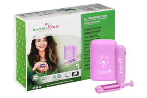 Sie sehen eine Packung Bio Tampons mit Re-Use Applikator Classic & Super MASMI, Produktbild: 01 Bio Tampons mit Re-Use Applikator Classic & Super MASMI, A-Nr.: 5713437 - 01
