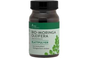 Sie sehen eine Packung doc nature’s Bio MORINGA OLEIFERA Blattpulver, Produktbild: 01 doc nature’s Bio MORINGA OLEIFERA Blattpulver, A-Nr.: 5619371 - 01