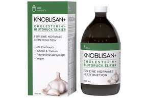 Sie sehen eine Packung doc nature‘s KNOBLISAN+ CHOLESTERIN + BLUTDRUCK ELIXIER, Produktbild: 01 doc nature‘s KNOBLISAN+ CHOLESTERIN + BLUTDRUCK ELIXIER, A-Nr.: 4552601 - 01