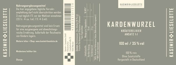 Kasimir und Lieselotte - Karde Tinktur 100 ml, A-Nr.: 5175951 - 03