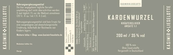 Kasimir und Lieselotte - Karde Tinktur 200 ml, A-Nr.: 5175968 - 03