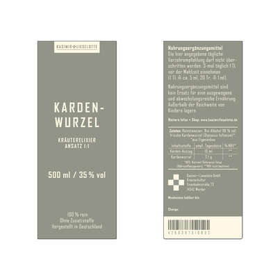 Kasimir und Lieselotte - Karde Tinktur 500 ml, A-Nr.: 5175974 - 02