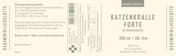 Kasimir und Lieselotte Katzenkralle Liquid alkoholfrei, A-Nr.: 5176850 - 03