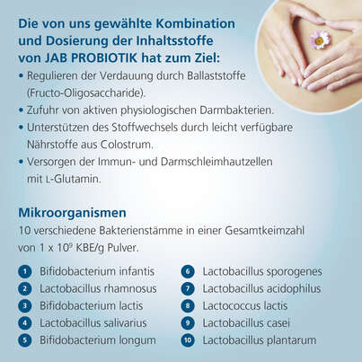 Sie sehen eine Packung JAB Probiotik, Produktbild: 05 JAB Probiotik, A-Nr.: 5205729 - 05