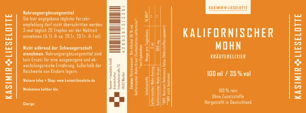 Kasimir und Lieselotte Kalifornischer Mohn Liquid alkoholfrei, A-Nr.: 5176962 - 03