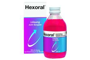 Sie sehen eine Packung Hexoral® Lösung, Produktbild: 01 Hexoral® Lösung, A-Nr.: 4459540 - 01