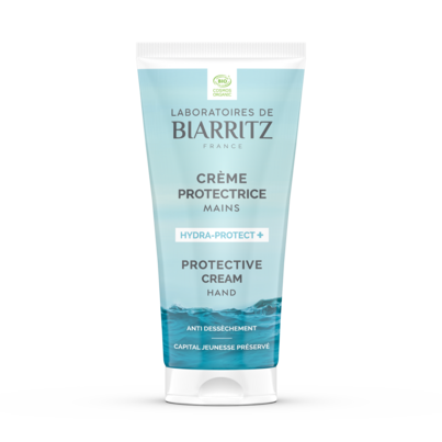 Sie sehen eine Packung Hydra-Protect + schützende Creme Hand LdB, Produktbild: 01 Hydra-Protect + schützende Creme Hand LdB, A-Nr.: 5571552 - 01