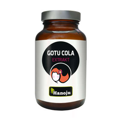Sie sehen eine Packung Hanoju Gotu Cola Extrakt Kapseln 400mg, Produktbild: 01 Hanoju Gotu Cola Extrakt Kapseln 400mg, A-Nr.: 4492632 - 01