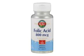 Sie sehen eine Packung Supplementa Folsäure 800mcg +B12 Tabletten, Produktbild: 01 Supplementa Folsäure 800mcg +B12 Tabletten, A-Nr.: 5395397 - 01