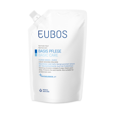 Eubos Wasch und Dusch flüssig blau 400ml Nachfüllbeutel, A-Nr.: 1672397 - 02